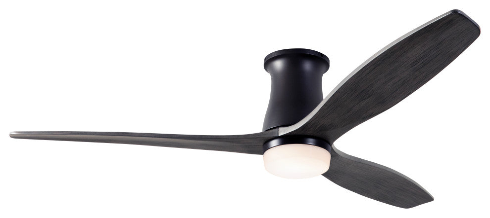 Arbor Flush Fan Dark Bronze, 54" Ebony Blades With LED, Wall/Remote Control