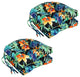 16" Outdoor U-Shaped Tufted Chair Cushions, Set of 4, Beachcrest Caviar