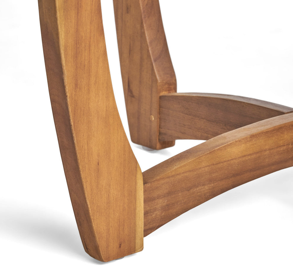 GDF Studio Navarro Outdoor Acacia Wood Bistro Table, Teak