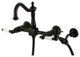 KS126XPLBS-P Heritage Wall Mount Bridge Kitchen Faucet with Brass Sprayer, Matte
