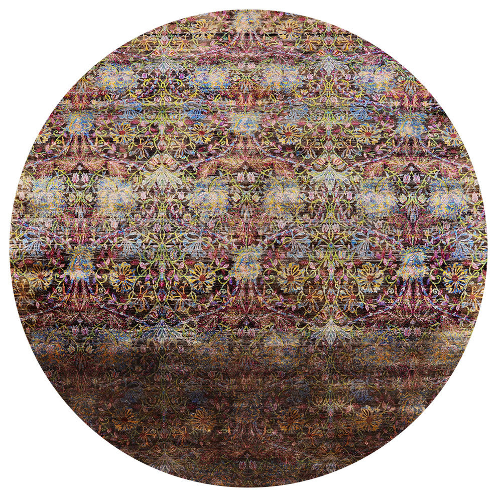 Ahgly Company Indoor Round Mid-Century Modern Area Rugs, 5' Round