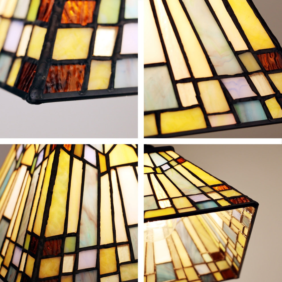 Chloe Lighting Kinsey Tiffany-Style Blackish Bronze 1- Mini-Pendant 8" Shade