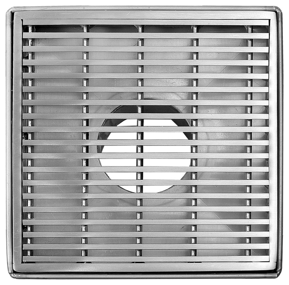LUXE Square Wedge Wire Shower Drain, 5"x5"
