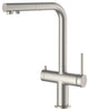 Circular 2-in-1 Water Filter Kitchen Pull Out Faucet, Brushed Nickel