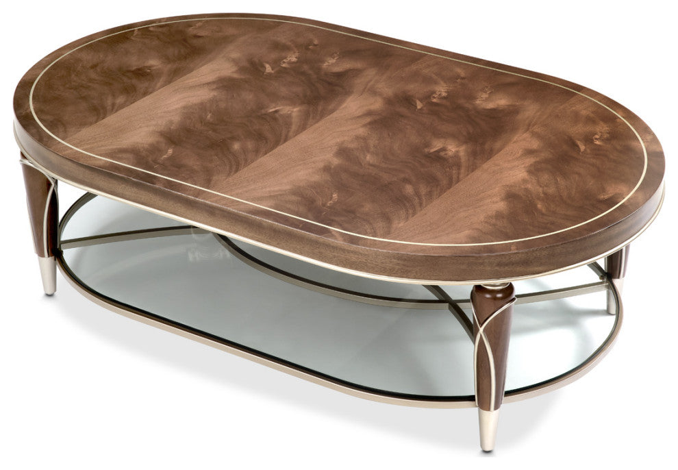 Villa Cherie Oval Cocktail Table - Hazelnut