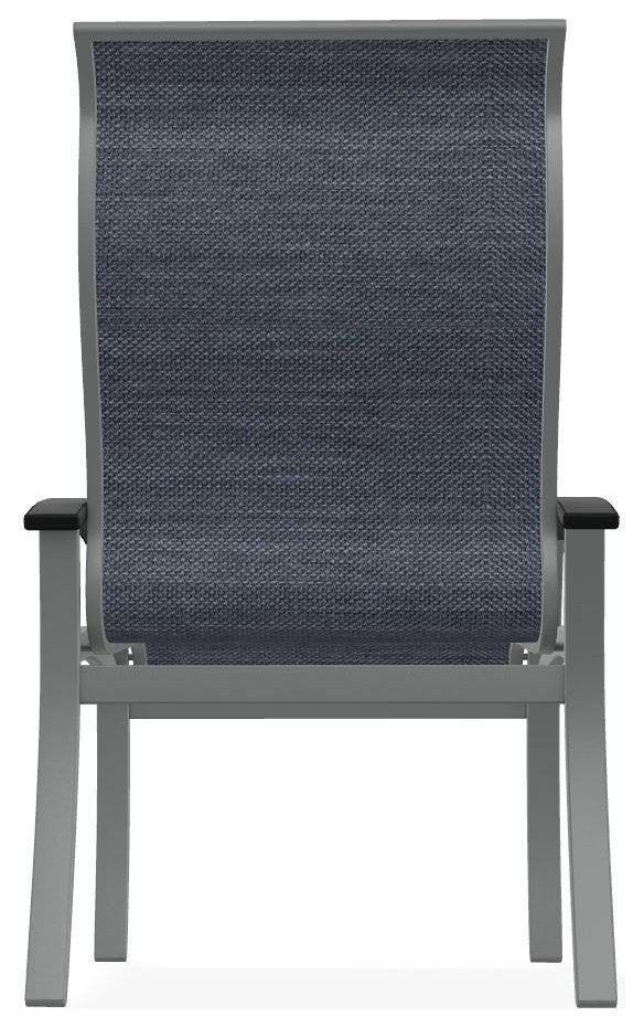 Belle Isle Sling Outdoor Dining Chair, Augustine Denim/Graphite