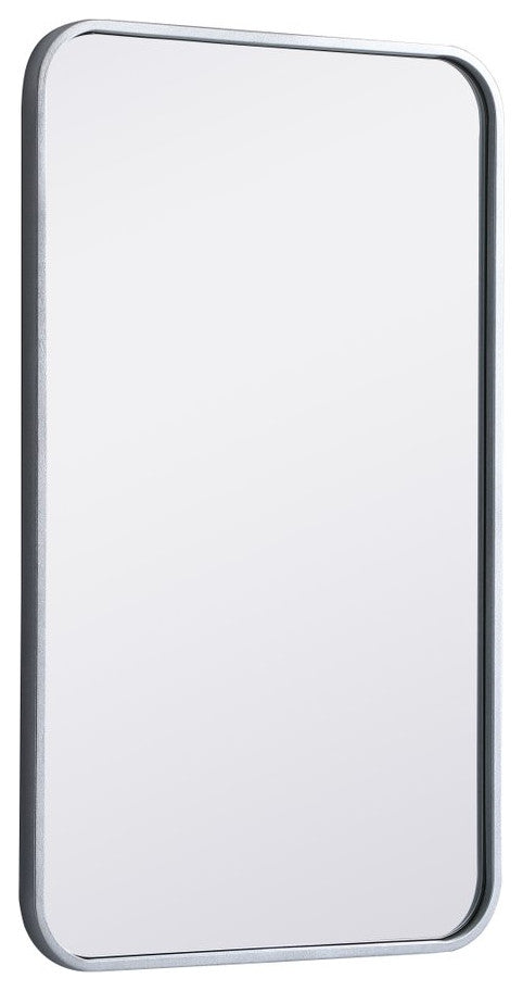Elegant Decor MR801830S Soft Corner Metal Rectangular Mirror, 18"x30"