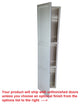 Chadwick Recessed White Enamel Medicine Cabinet 87h x 15.5w x 3.5d