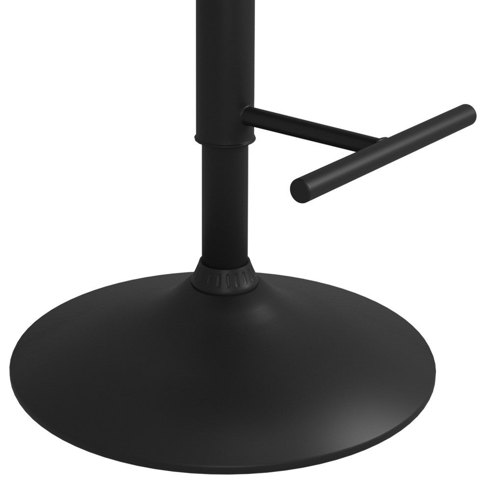 Goulding Adjustable Swivel Bar Stool, Cream Vegan Faux Leather