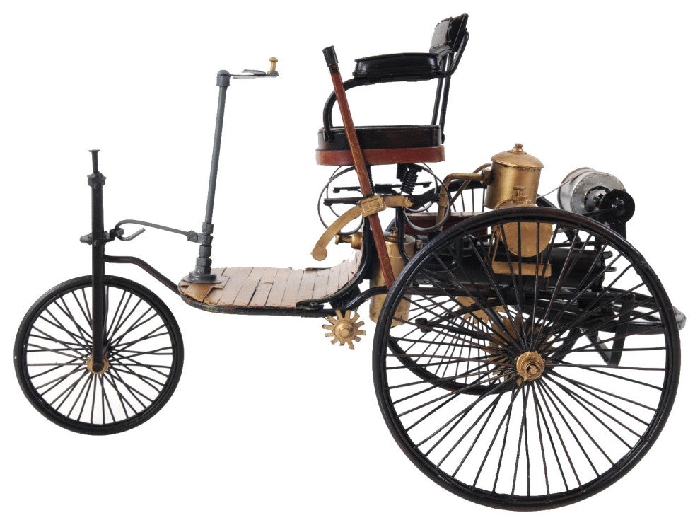 c1886 Three Wheeled Mercedes Benz Motor Car Sculpture