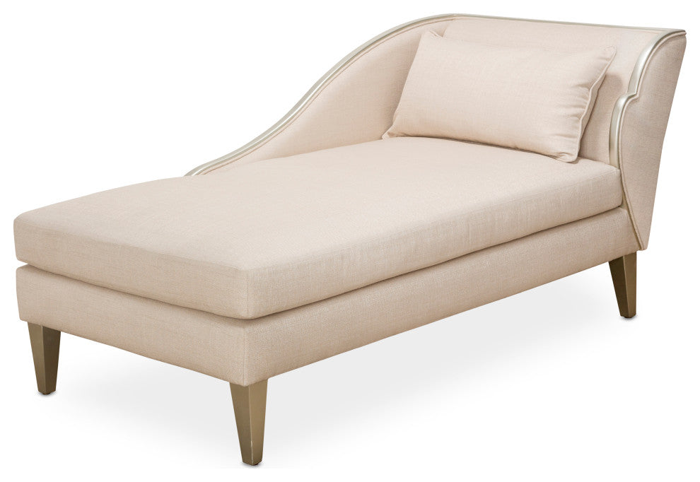 Aico Amini Camden Court LAF Chaise in Platinum