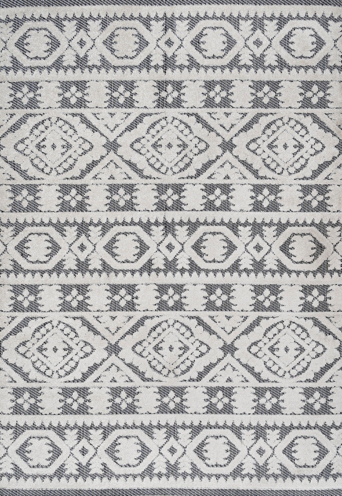Citta High-Low Pile Mediterranean Tile Indoor/Outdoor Runner Rug