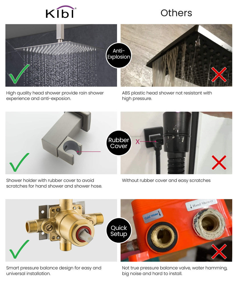 Ceiling Mounted 2-Function Shower System, Rough, Valve, Brushed Nickel