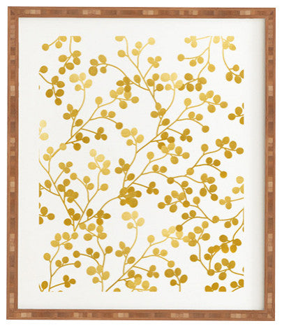 83 Oranges Golden Vines Framed Wall Art, 11x13"