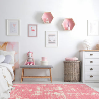 Enchanted 7'8" x 10'9" area rug in color Blush
