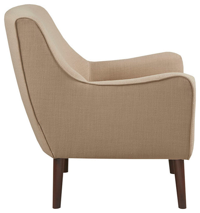Madison Park Oxford Mid Century Low Armed Accent Chair, Sand Tan