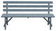 Traditional Cedar Backed Bench, Gray Stain, 6 Foot