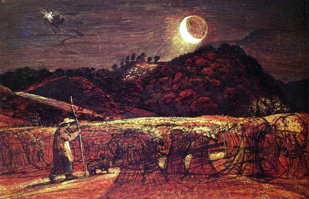 Samuel Palmer Cornfield By Moonlight Wall Decal
