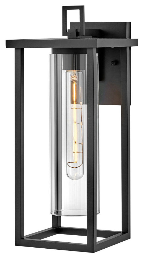 Lark Mateo 17" Medium Outdoor Wall Mount Lantern, Black