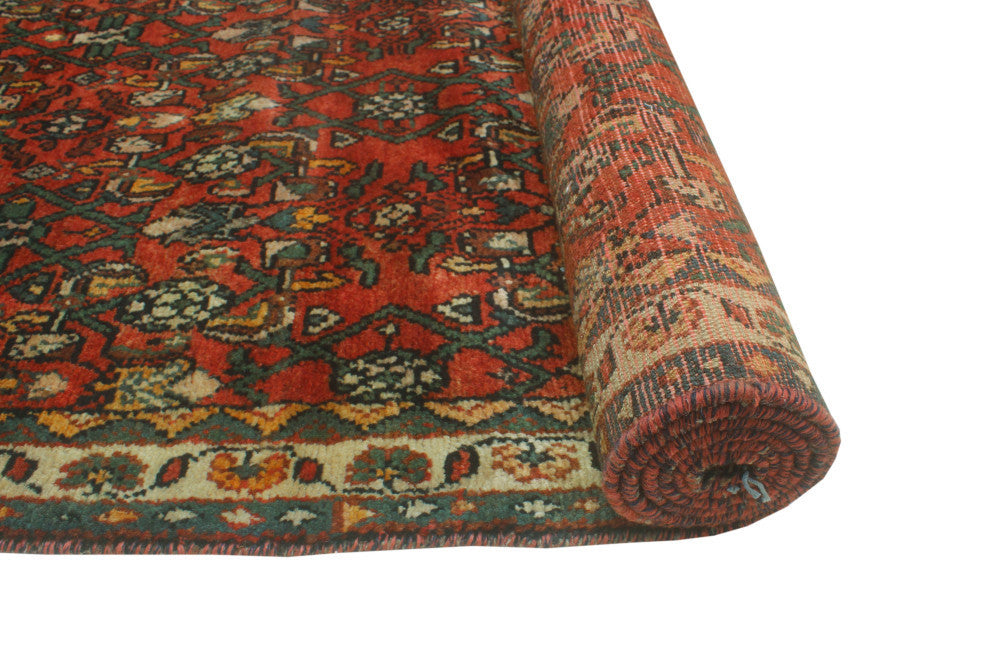Fine Vintage Distressed Micheal Rust/Ivory Runner, 3'0x9'5
