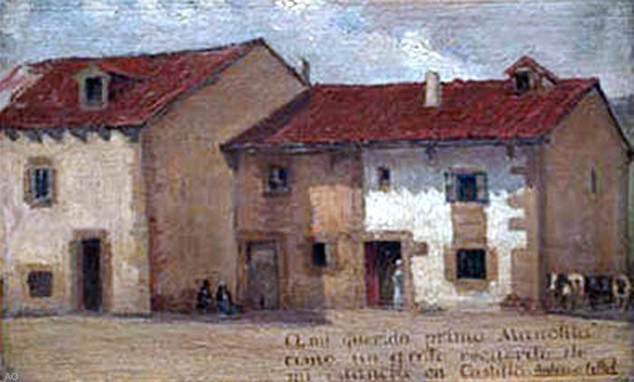 Antonio Fillol Granell Calle de Pueblo, 18"x27" Gallery Wrapped Canvas Print