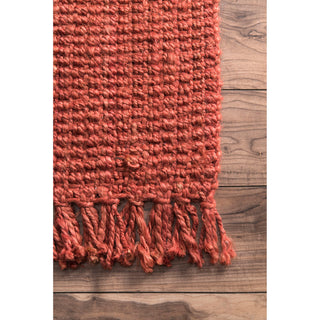 Nuloom Hand Woven Maui Chunky Loop Rug, Brick 8'6"x11'6"