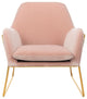 Safavieh Couture Misty Metal Frame Accent Chair, Blush