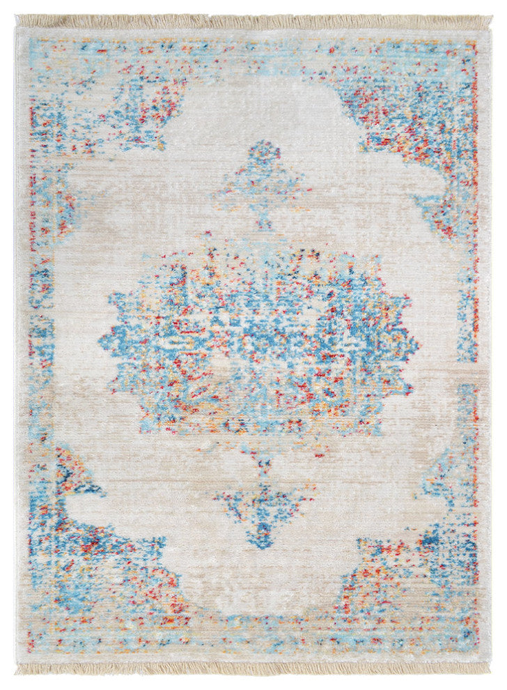 MACHINE MADE POLYESTER AREA RUGS  -Multicolor, Oriental ,Rugs for Living Room