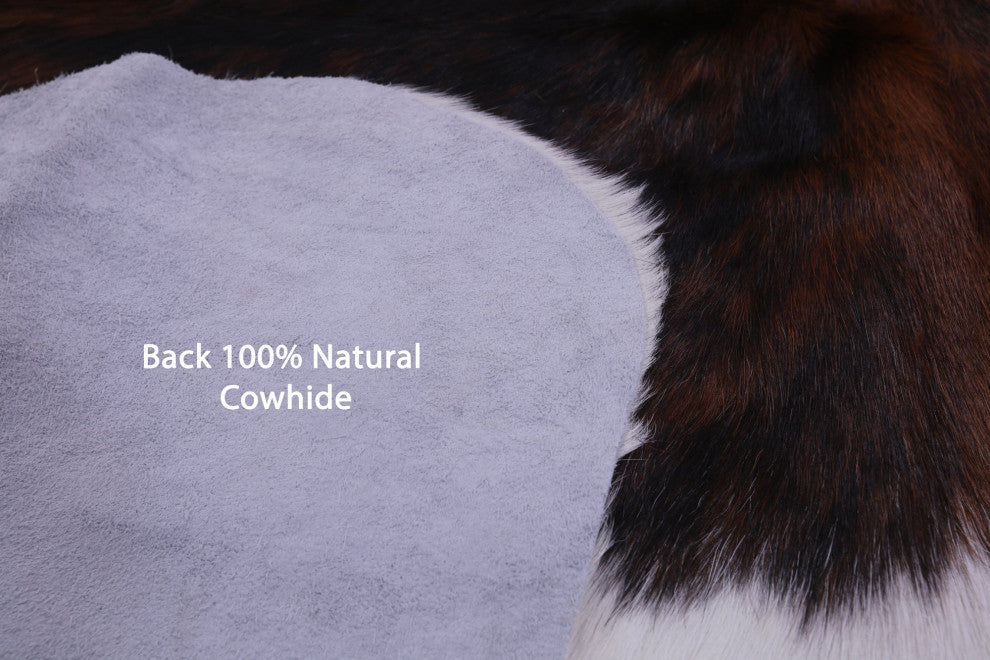6' 8" X 5' 2" Tricolor Natural Cowhide Rug C2267