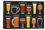 iCanvas "Craft Beer List" by Michael Mullan Canvas Wall Art, 40"x26"