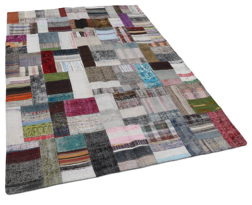 Rug N Carpet - Handmade Turkish 5' 7'' x 7' 10'' Vintage Patchwork Kilim Rug