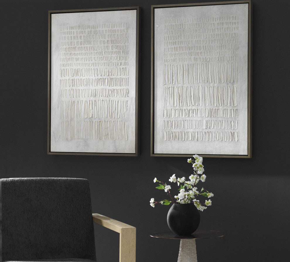 Uttermost 32395 Social Theory 38" x 26" Framed Abstract Painting - Multicolored