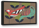 Bird Garden Party 16x24 Black Floating Framed Canvas