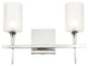 Chelsea 2-Light Bath, Sand Blasted Cylinder Glass, LED G9