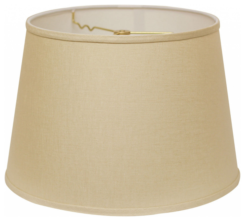 18" Parchment Biege Rounded Empire Slanted Linen Lampshade