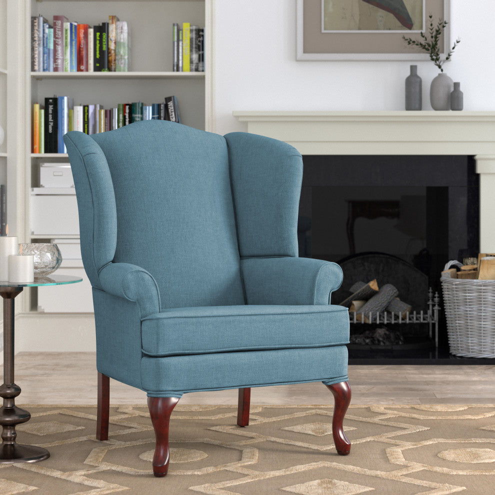 Erin Wingback Chair, Blue