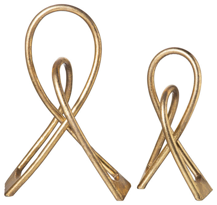 Blair Metal Abstracts Decor, 2-Piece Set, Gold