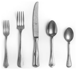 Original Vintage Flatware Set 5-Piece Set Pewter