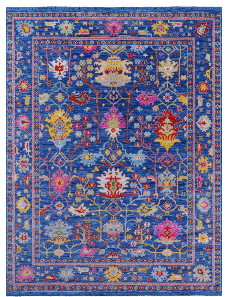 9' 0" X 12' 1" Turkish Oushak Hand Knotted Wool Rug - Q15695
