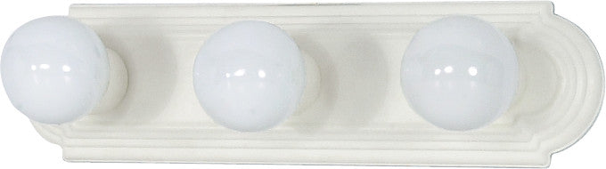 Nuvo 3-Light Incandescent Vanity and Wall Light Fixture, Textured White