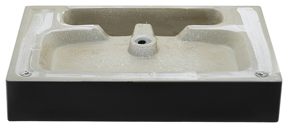 Claire 24" Rectangle Wall-Mount Bathroom Sink, Matte Black
