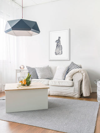 "Rabbit Silhouette" by Thimble Sparrow Framed Painting Print, 30x45