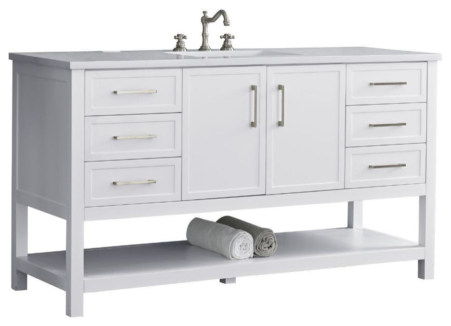 Arlo 60" Bathroom Vanity, White