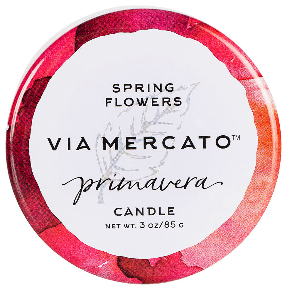 Via Mercato Primavera 3 Oz Candle-Spring Flowers