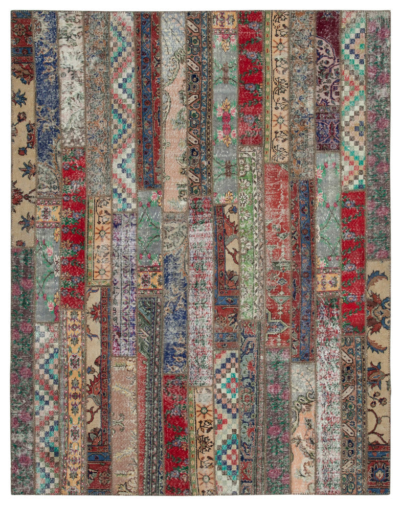 Rug N Carpet - Handmade Oriental 8' 0" x 10' 1" Decorative Patchwork Area Rug