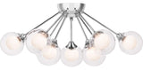 Quoizel PCSB1722 Spellbound 9 Light 23"W Semi-Flush Globe Ceiling - Polished