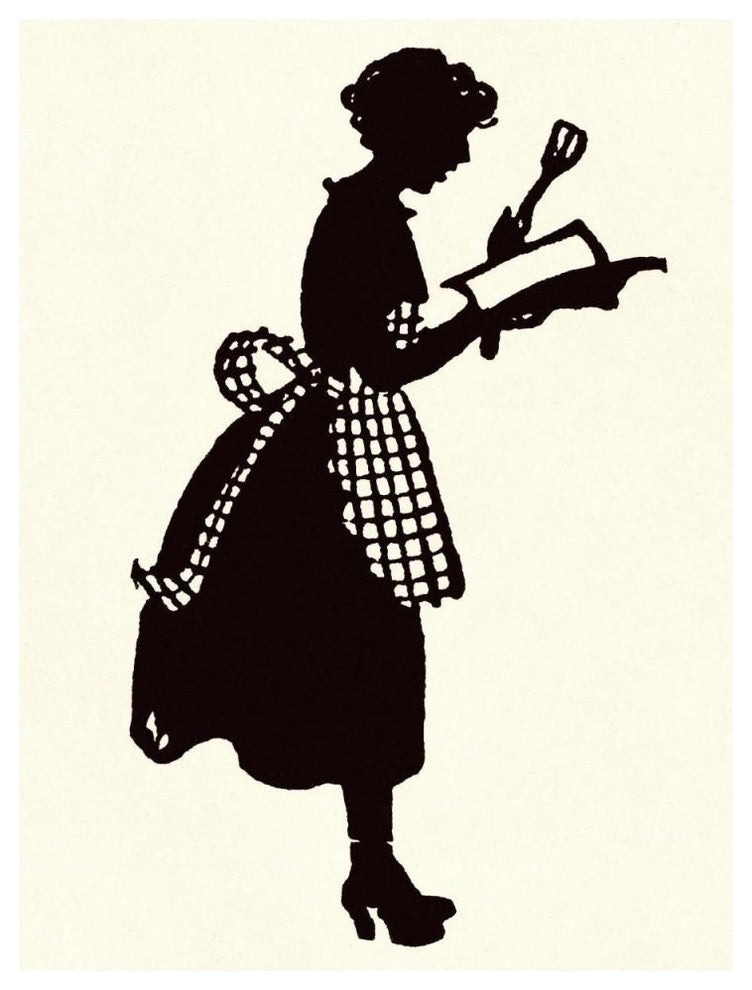 "Homemaker Reads a Recipe Book" Digital Paper Print by Maxfield Parrish, 38"x50"