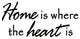 VWAQ Home is Where the Heart is Quote Wall Decals Vinyl Wall Art Inspirational