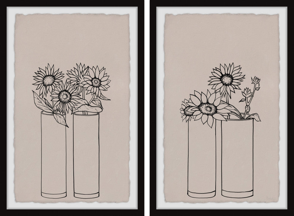 Clear Round Vases Diptych, Set of 2, 24x36 Panels
