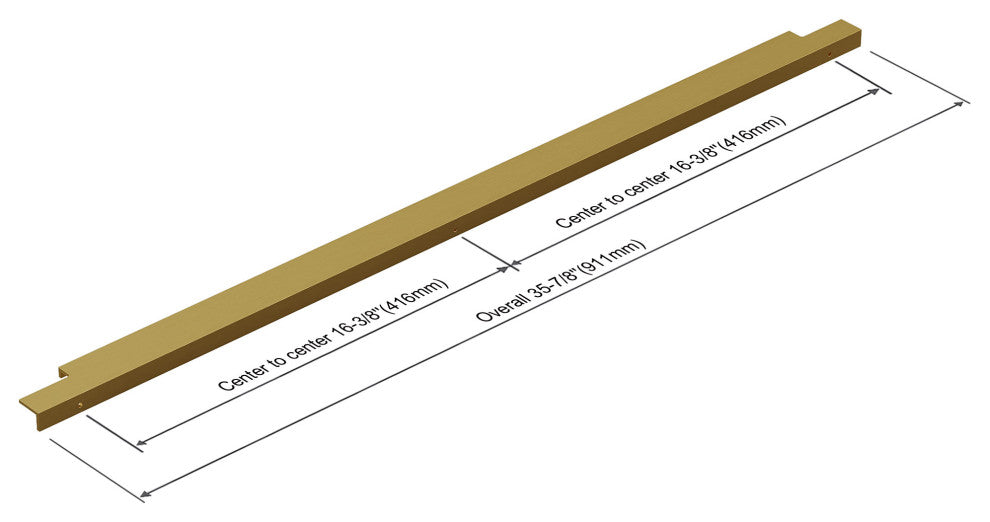 Dowell Series 3063 Handles, 35.8", 16.375" CTC, Golden, 3-Pack
